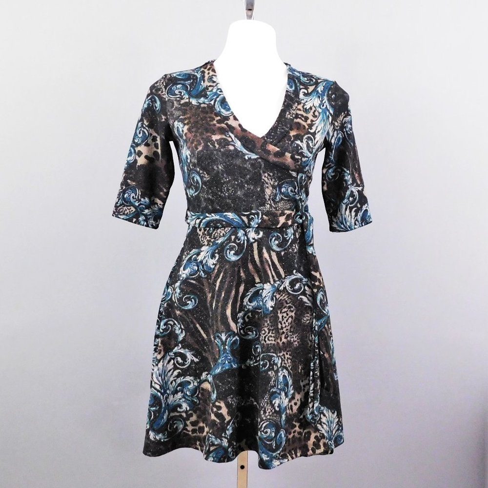 Snap Women Dress‎ Black Blue S